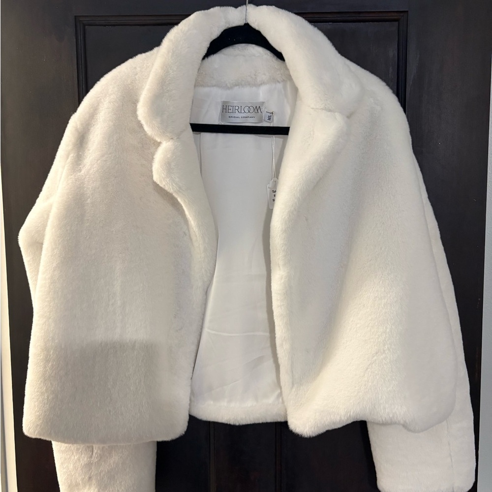 Elegant Heirloom White Teddy Jacket